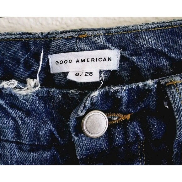 Good American Good 90’s Icon Jeans Blue952 Womens Size 28 Straight Leg High Rise - Picture 3 of 9